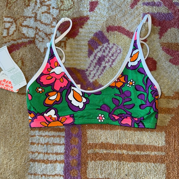 Seea Maggie Bikini Top in Seaflora SZ M NWT Medium - Picture 3 of 5
